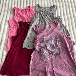Lot of FOUR 4 Sleeveless Tank Tops Girls 12 Y2K Mudd O’Neill SO Brand
